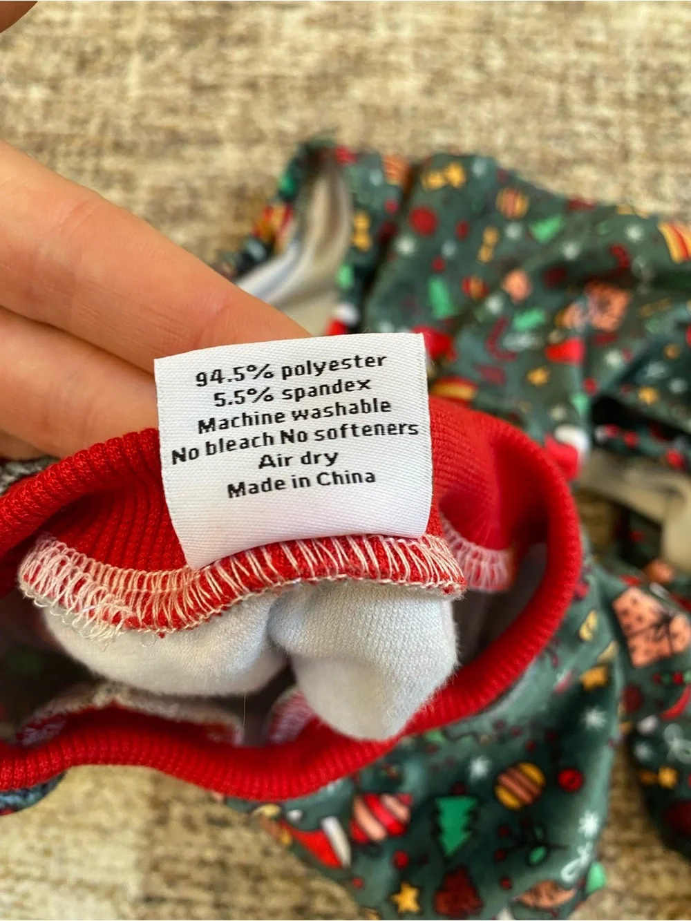 Dog Holiday Pajama Onesie